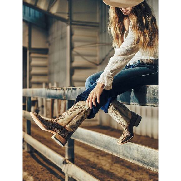 Corral B5507 Women’s Python Cowgirl Boots 8.5 | Exotic Square Toe Western NEW🤠 - Picture 14 of 15